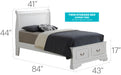 Louis Phillipe G3190D Storage bed White By Glory Furniture 