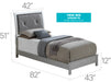 Glory Furniture Glades G4200A-Bed Silver Champagne