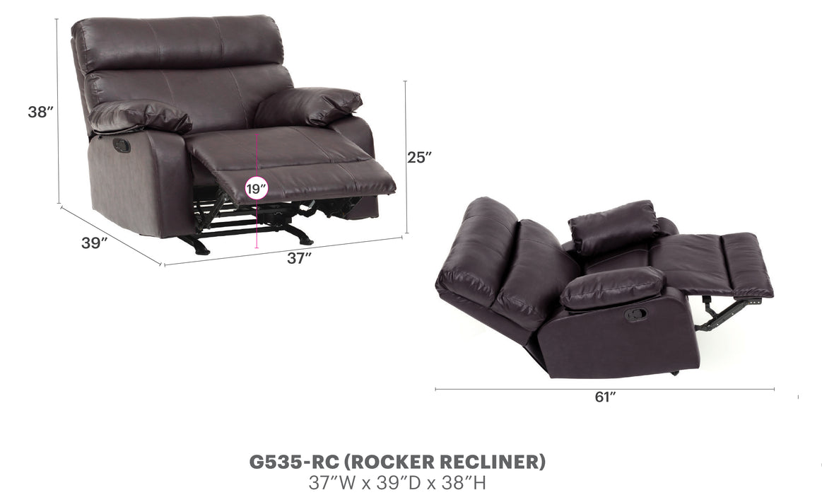 Glory Furniture Manny G531-6 RC Rocker Recliner