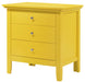 Glory Furniture Hammond G5402-N 3 Drawer Nightstand , Yellow G5402-N