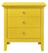 Glory Furniture Hammond G5402-N 3 Drawer Nightstand , Yellow G5402-N