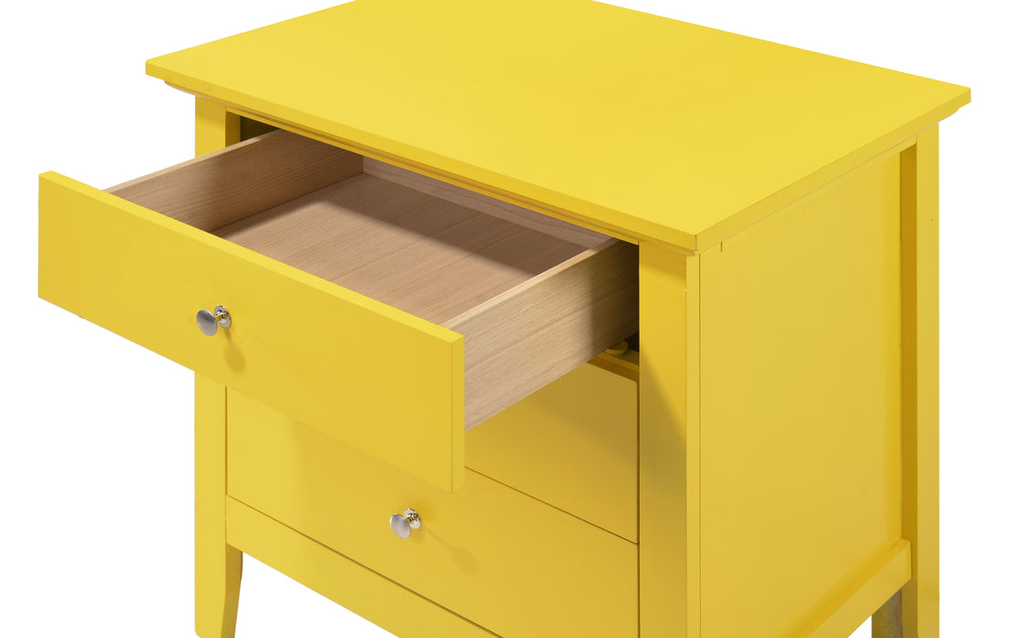 Glory Furniture Hammond G5402-N 3 Drawer Nightstand , Yellow G5402-N