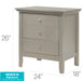 Glory Furniture Hammond G5403-N 3 Drawer Nightstand , Silver Champagne G5403-N