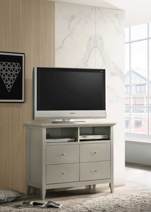 Glory Furniture Hammond G5403-TV Media Chest , Silver Champagne G5403-TV
