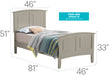 Glory Furniture Hammond G5403A Bed Silver Champagne