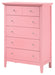 Glory Furniture Hammond G5404-CH Chest , Pink G5404-CH