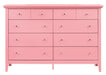 Glory Furniture Hammond G5404-D Dresser , Pink G5404-D