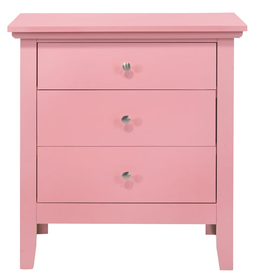 Glory Furniture Hammond G5404-N 3 Drawer Nightstand , Pink G5404-N