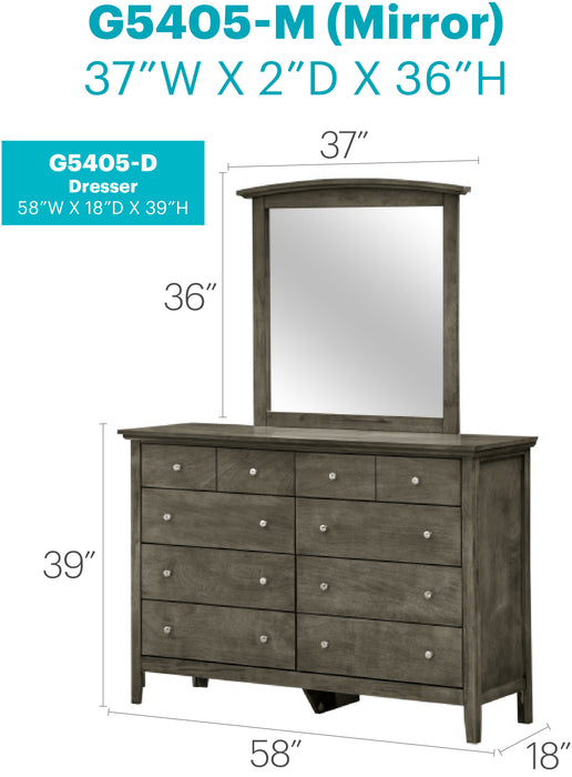 Glory Furniture Hammond G5405-D Dresser , GrayG5405-D