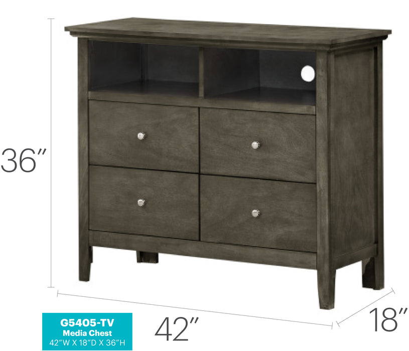 Glory Furniture Hammond G5405-TV Media Chest , GrayG5405-TV
