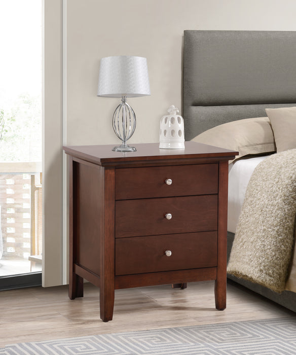 Glory Furniture Hammond G5425-N 3 Drawer Nightstand , Cappuccino G5425-N