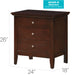 Glory Furniture Hammond G5425-N 3 Drawer Nightstand , Cappuccino G5425-N