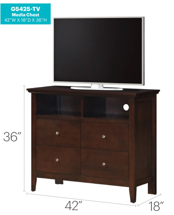 Glory Furniture Hammond G5425-TV Media Chest , Cappuccino G5425-TV