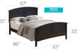 Glory Furniture Hammond G5450A-Bed Black