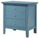 Glory Furniture Hammond G5480-N 3 Drawer Nightstand , Teal G5480-N