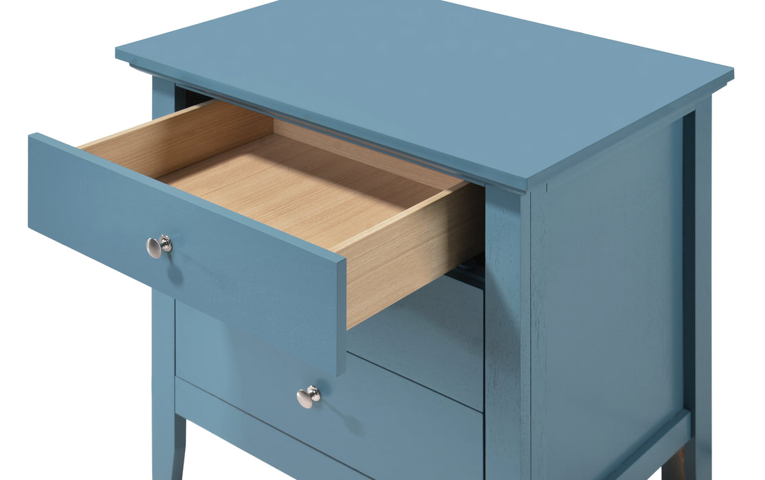 Glory Furniture Hammond G5480-N 3 Drawer Nightstand , Teal G5480-N