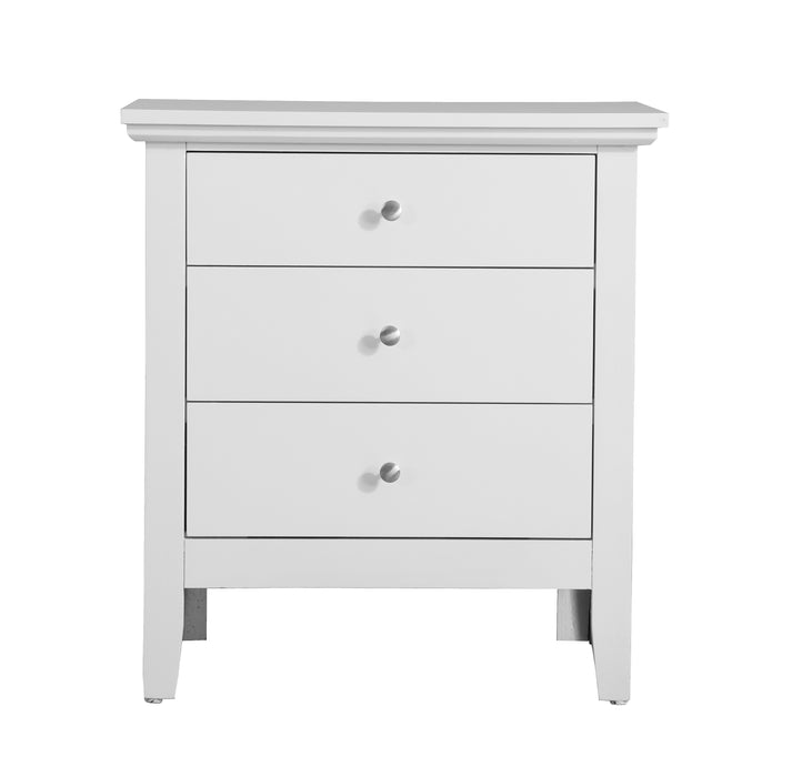 Glory Furniture Hammond G5490-N 3 Drawer Nightstand , White G5490-N