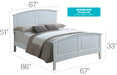 Glory Furniture Hammond G5490A-Bed White