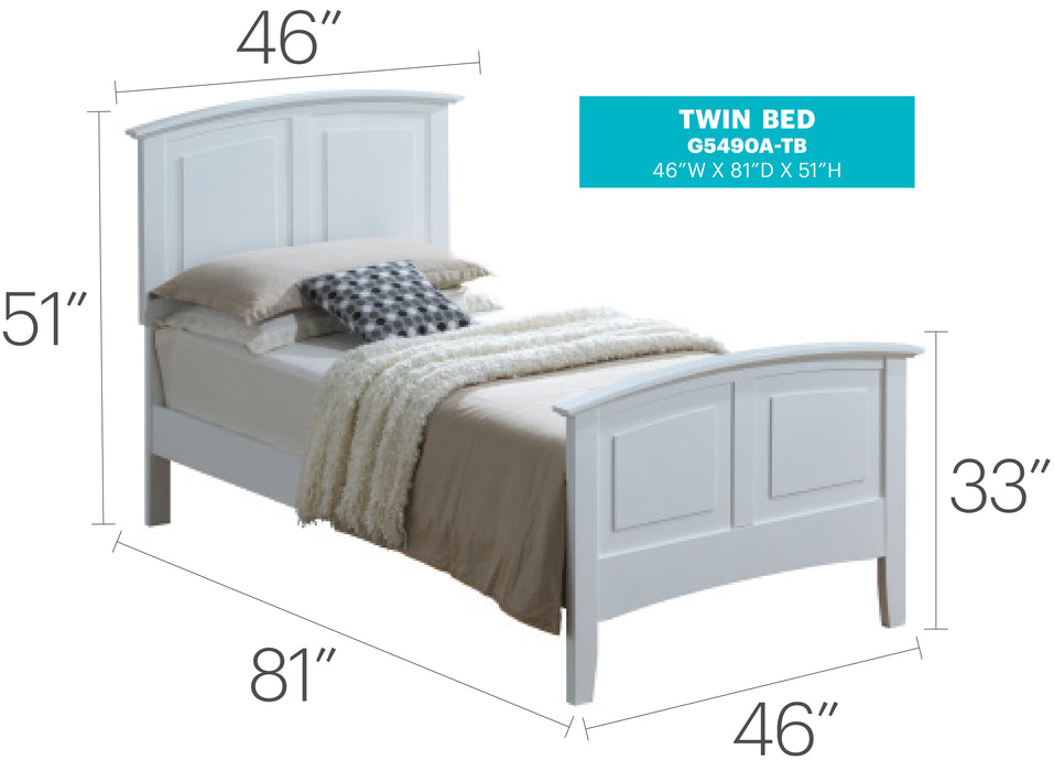 Glory Furniture Hammond G5490A-Bed White