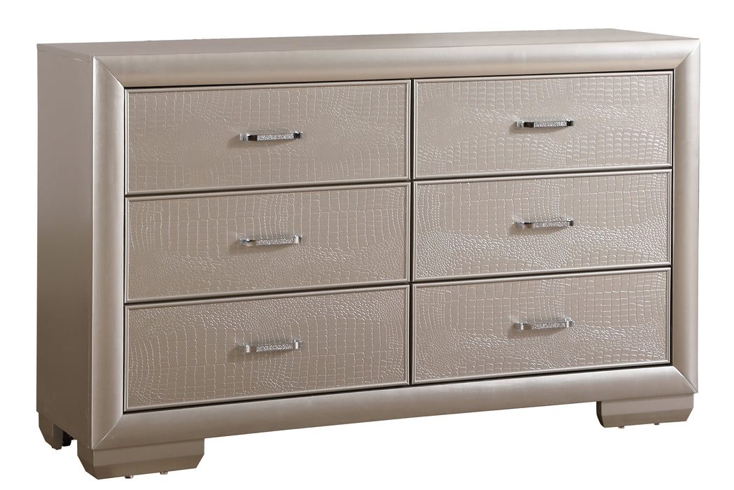 Glory Furniture Kat G5600-D Dresser , Silver Champagne G5600-D