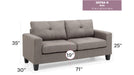 Glory Furniture Newbury G579A-S Newbury Sofa , GrayG579A-S