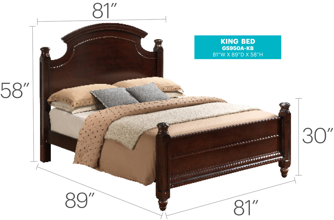 Glory Furniture Summit G5950A-Bed Cappuccino 