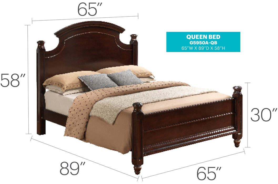Glory Furniture Summit G5950A-Bed Cappuccino 
