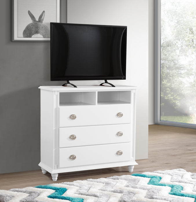 Glory Furniture Summit G5975-TV Media Chest , White G5975-TV