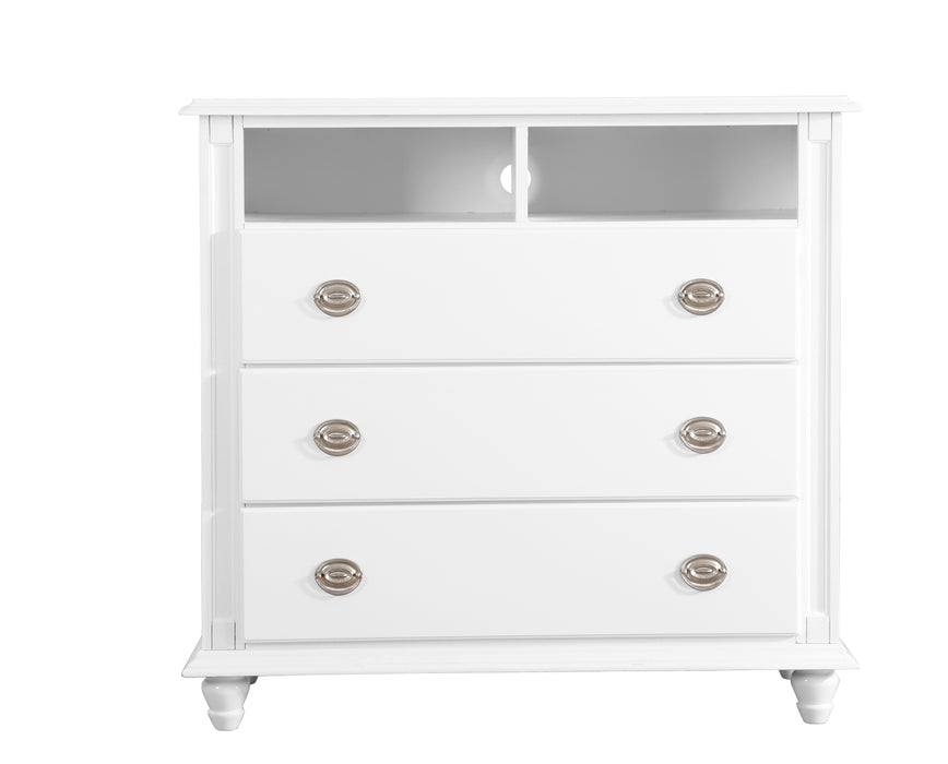 Glory Furniture Summit G5975-TV Media Chest , White G5975-TV