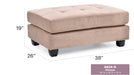 Glory Furniture Malone G630-647O Ottoman 