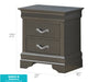 Glory Furniture Lorana G6502-N Nightstand , Metalic Black G6502-N