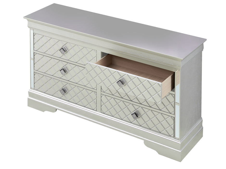 Glory Furniture Verona G6700-D Dresser , Silver Champagne G6700-D