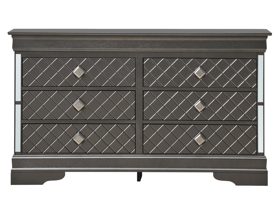 Glory Furniture Verona G6702-D Dresser , Metalic Black G6702-D