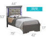 Glory Furniture Verona G6702C-B3 Bed Metalic Black 