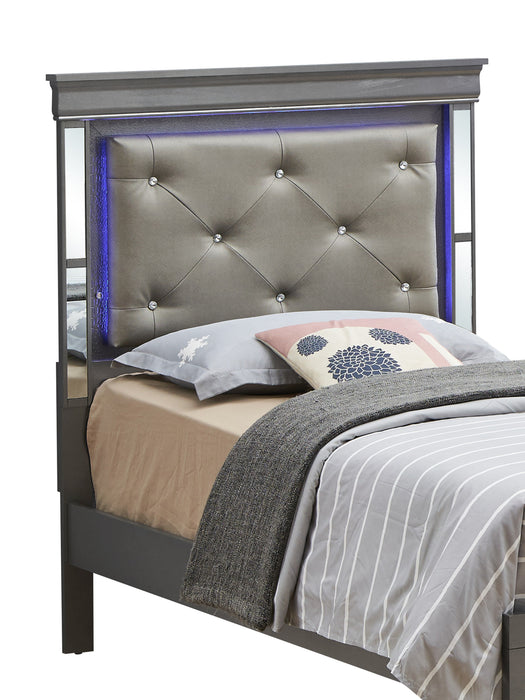 Glory Furniture Verona G6702C-B3 Bed Metalic Black 
