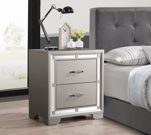 Glory Furniture Alana Nightstand - Silver Champagne