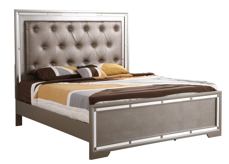 Glory Furniture Alana G6800A-B Bed Silver Champagne 