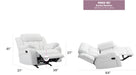 Glory Furniture Daria G682-RC Rocker Recliner , White G682-RC