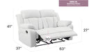 Glory Furniture Daria G682-RL Reclining Love seat , White G682-RL