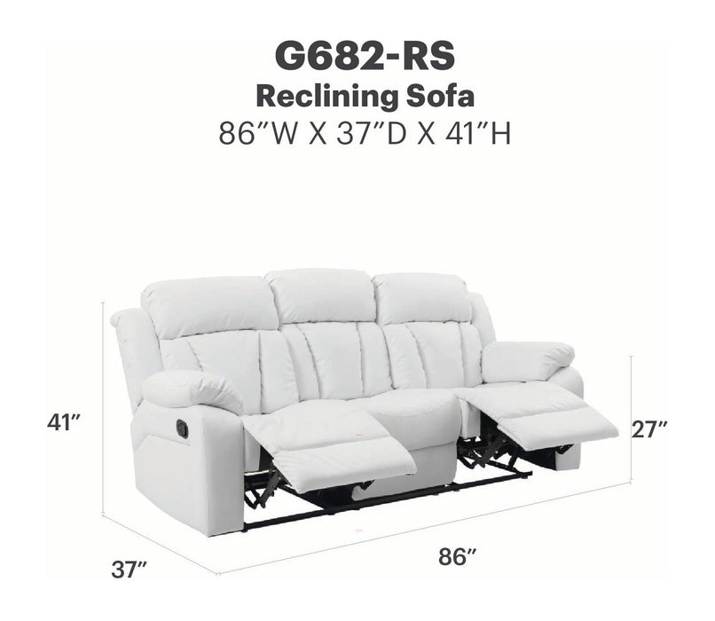 Glory Furniture Daria Reclining Sofa