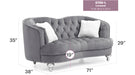 Glory Furniture Jewel G755-L Loveseat , GrayG755-L