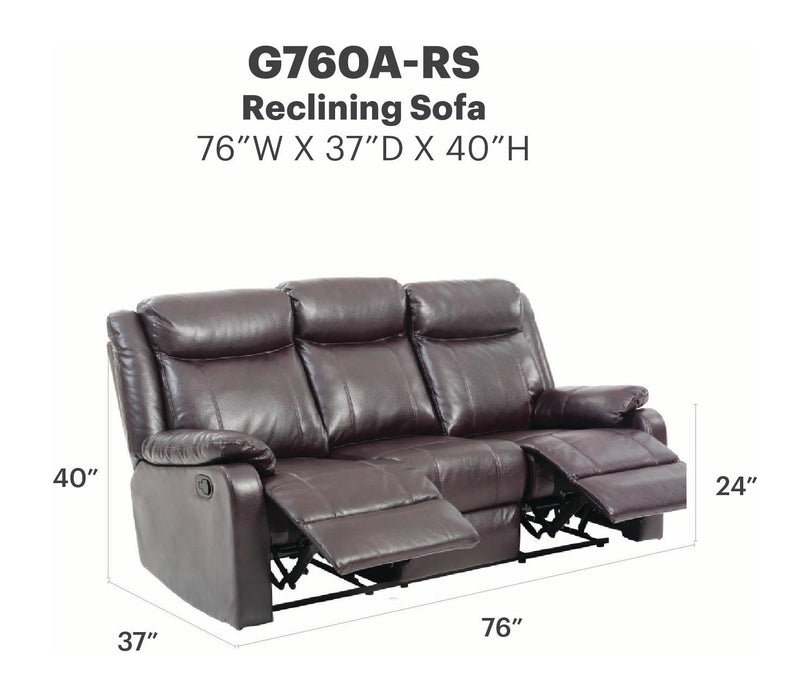 Glory Furniture Ward Reclining Sofa