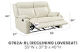 Glory Furniture Ward G762A-RL Double Reclining Love Seat , PEARL G762A-RL
