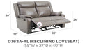 Glory Furniture Ward G763A-RL Double Reclining Love Seat , GrayG763A-RL