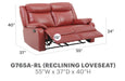 Glory Furniture Ward G765A-RL Double Reclining Love Seat , Red G765A-RL