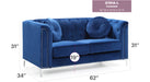 Glory Furniture Pompano G781A-L Loveseat ( 2 Boxes ) , Navy BlueG781A-L