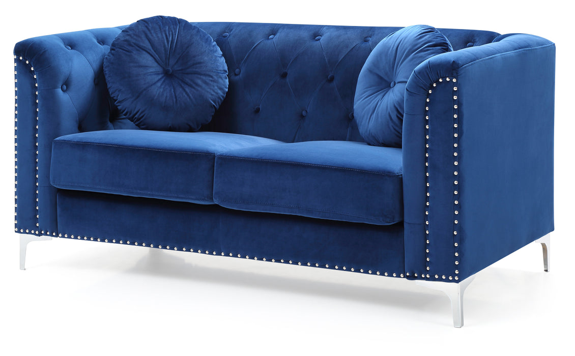 Glory Furniture Pompano G781A-L Loveseat ( 2 Boxes ) , Navy BlueG781A-L