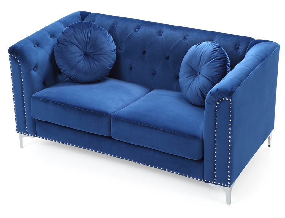 Glory Furniture Pompano G781A-L Loveseat ( 2 Boxes ) , Navy BlueG781A-L