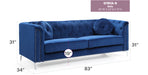 Glory Furniture Pompano G781A-S Sofa ( 2 Boxes ) , Navy BlueG781A-S