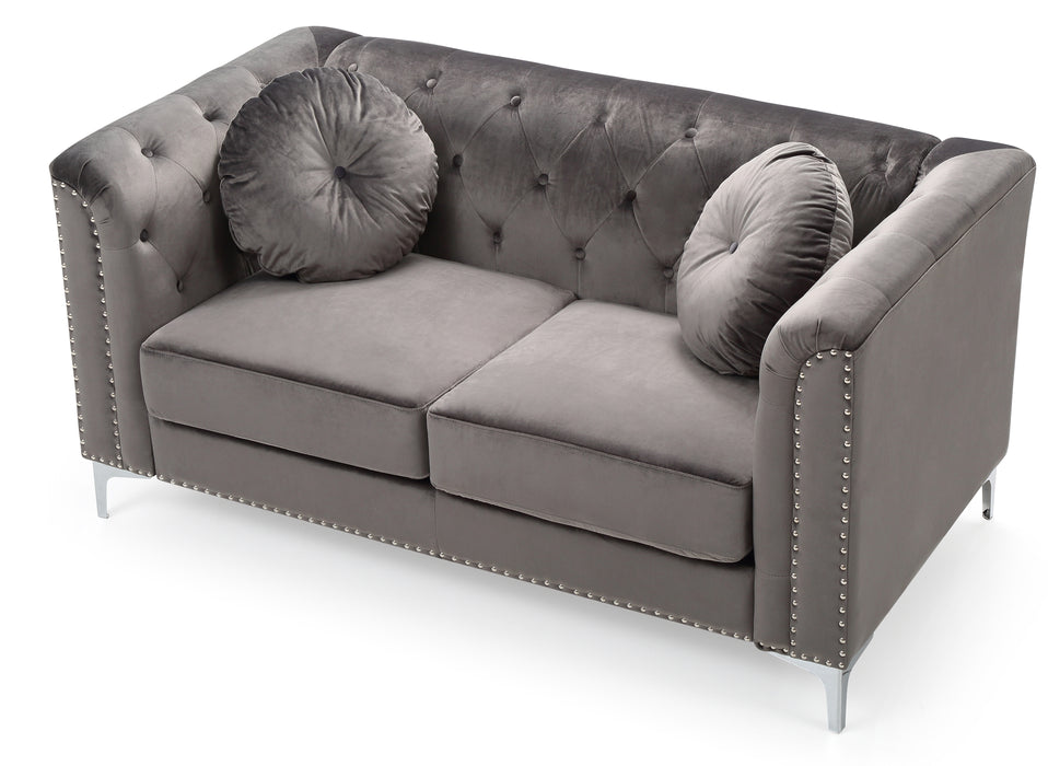 Glory Furniture Pompano G782A-L Loveseat ( 2 Boxes ) , DARK GrayG782A-L